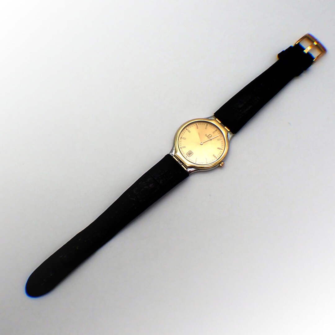 Omega Deville Swiss Mens Watch Gold Dial 32mm Quartz - Etsy Omega Deville Swiss Mens Watch Gold Dial 32mm Quartz - Etsy