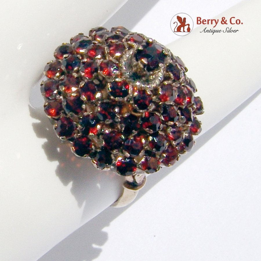 Buy POMEGRANATE 14K Yellow Gold Ring With Garnets Online in India - Etsy