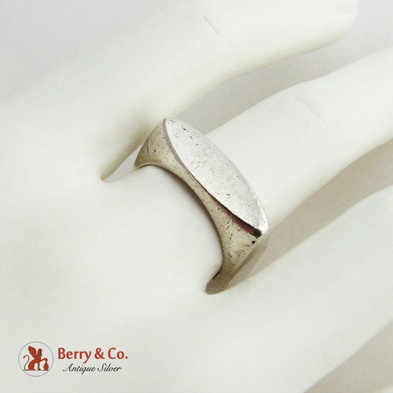 Mexican Modernist Square Ring Sterling Silver