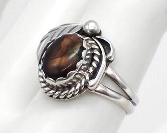 Fire Agate Blossom Ring Sterling Silver