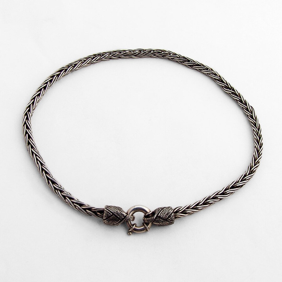 Woven Chain Necklace Sterling Silver Zina Etsy