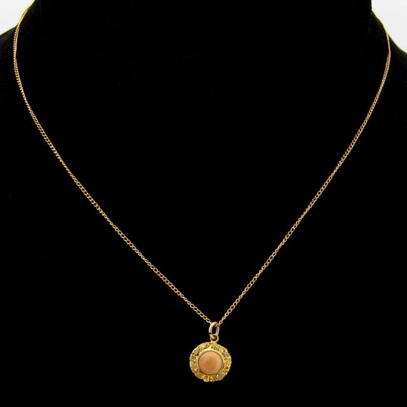 Gold Nugget Agate Pendant 10K Yellow Gold - image 2