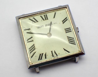 Georg Jensen Inc Square Manual Watch Stainless Steel
