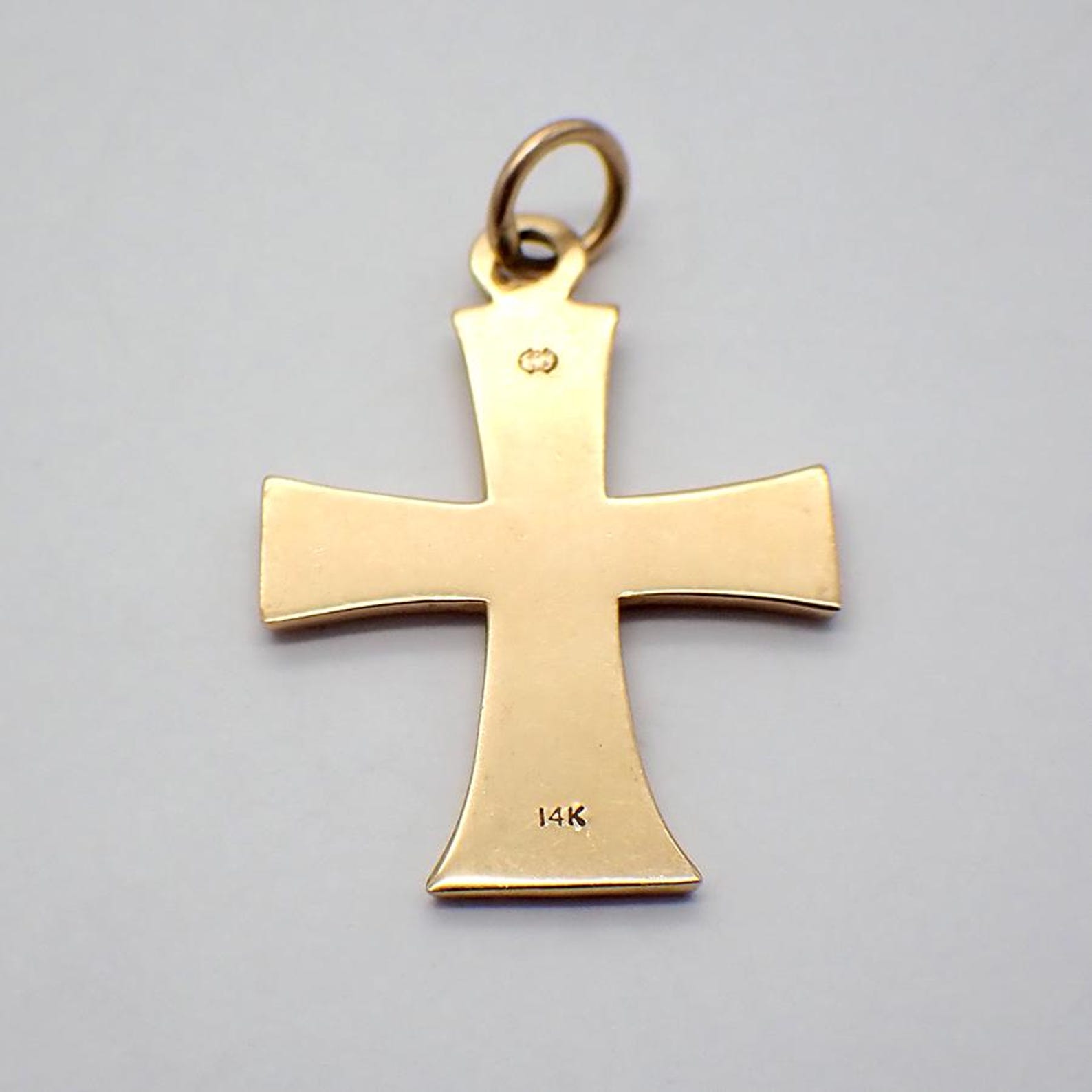 Angel Cross Pendant 14K Gold - Etsy