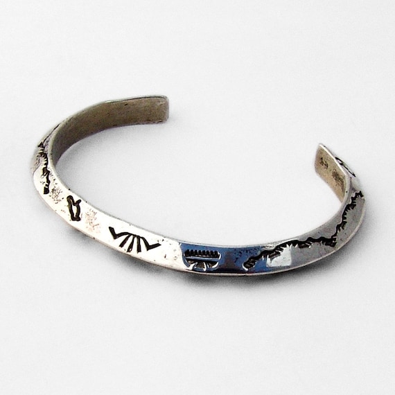 Navajo Knife Edge Cuff Bracelet Sterling Silver