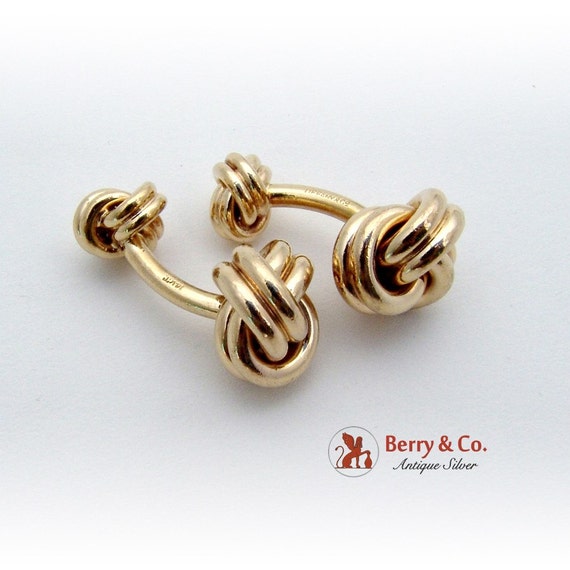 tiffany gold cufflinks