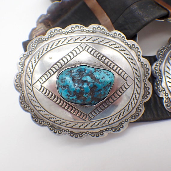 1 1/2 Turquoise Diamond Concho Belt