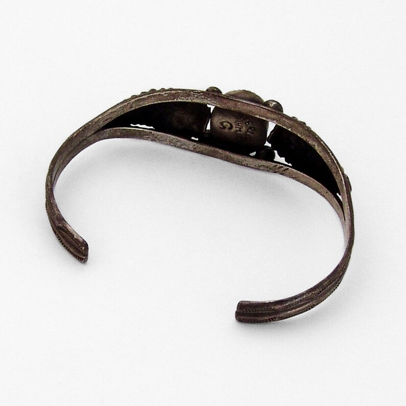 Navajo Cuff Bracelet Turquoise Sterling Silver 1970