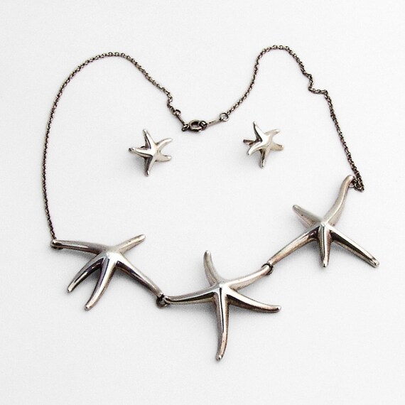 Tiffany Elsa Peretti Starfish Necklace Earrings Se