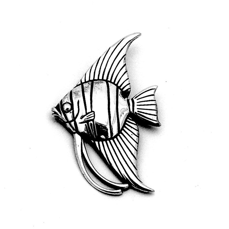 James Avery Angelfish Brooch Pendant Sterling Silver