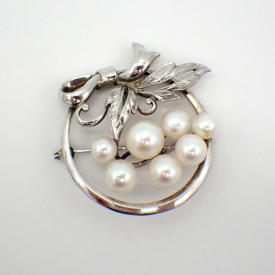 Mikimoto Brooch - Etsy