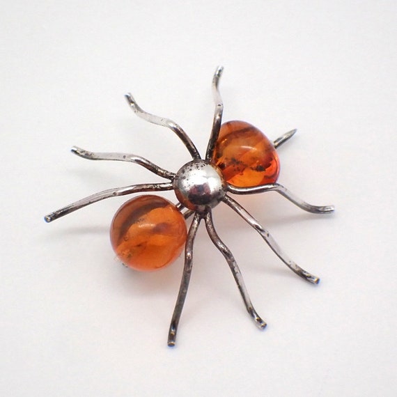 Spider Brooch Sterling Silver