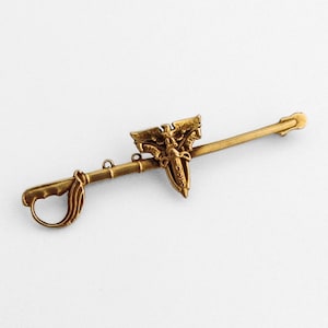 USMA West Point 1923 Sword Pin 14 K Gold