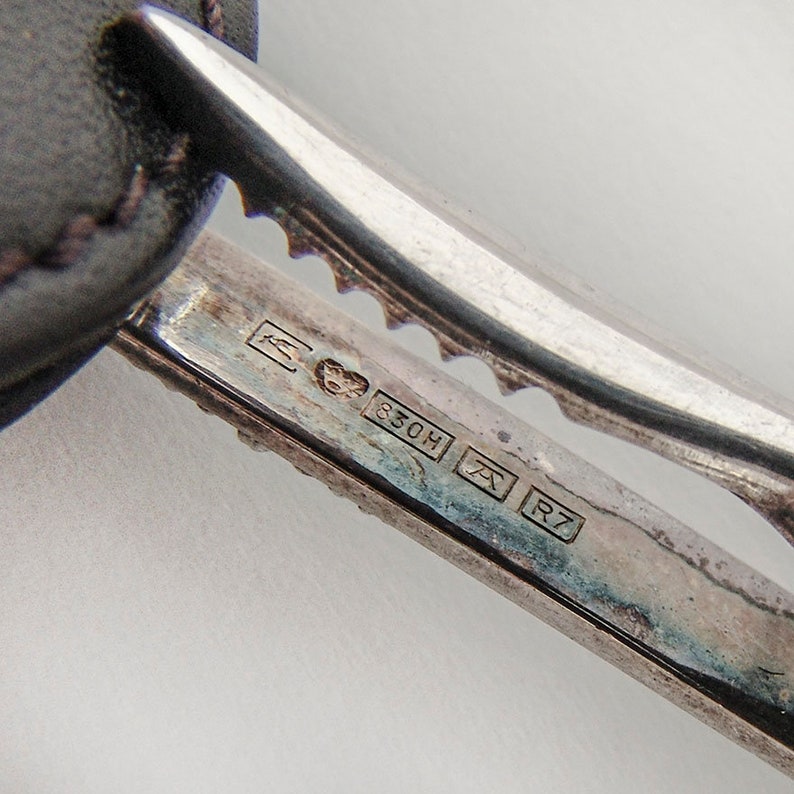 Textured Tie Bar Clip 830 Standard Silver Sweden 1919