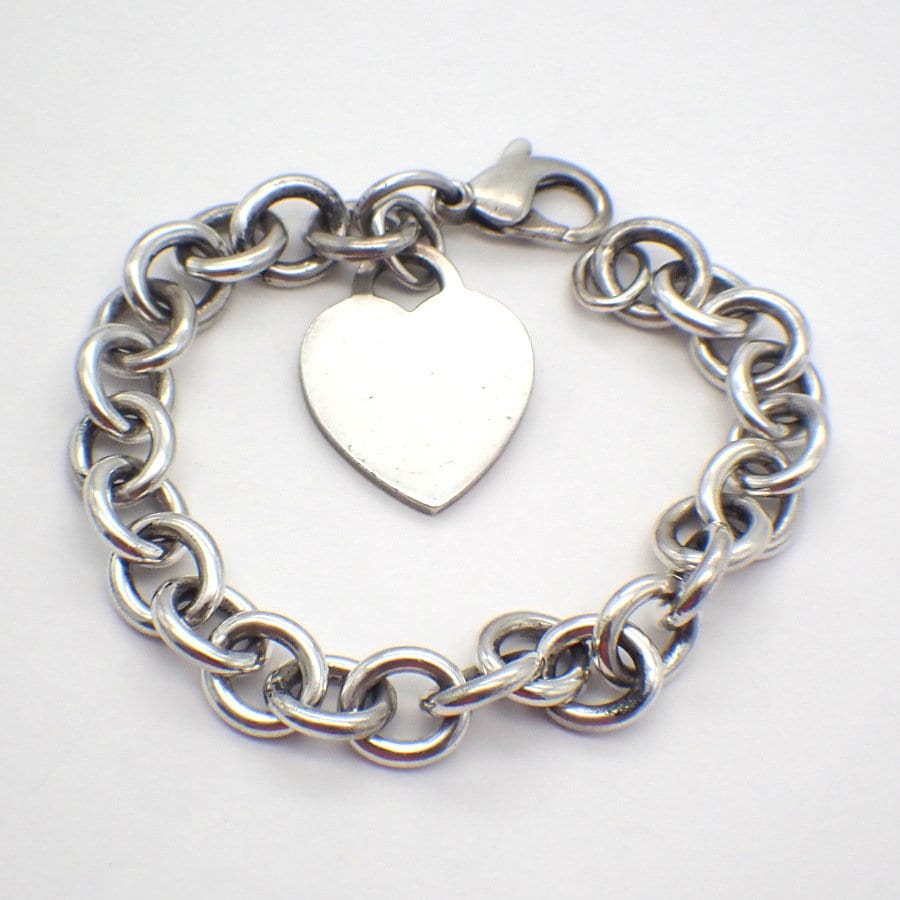 Heart tag bracelet - Etsy 日本