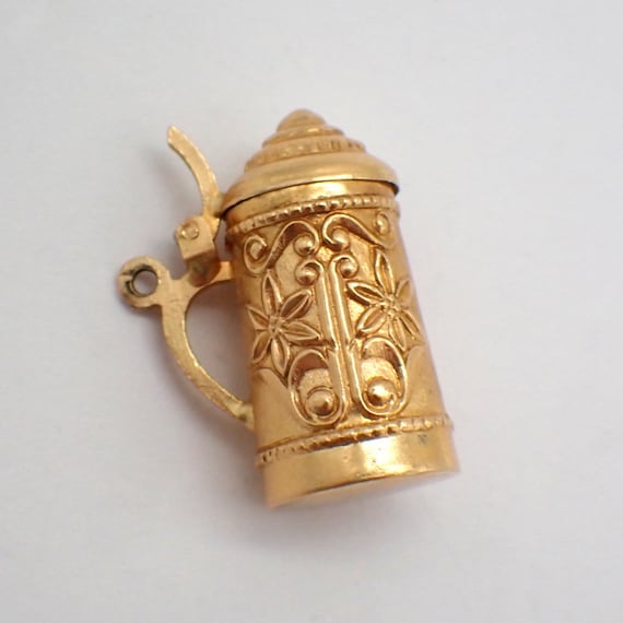 Tankard Mug Charm 14K Yellow Gold