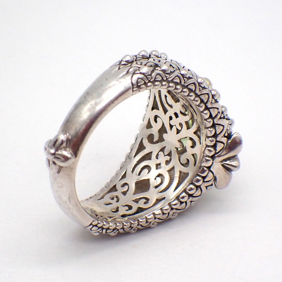 Barbara Bixby Peridot Ring Sterling Silver 18K Gold - Etsy display picture 1