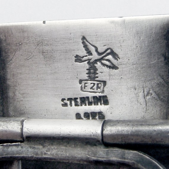 1968 Olympics Belt Buckle Rectangle Form Sterling… - image 3