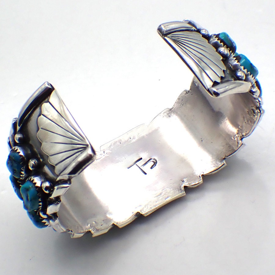 Navajo Old Pawn Cuff Bracelet Turquoise Sterling Silver - Etsy