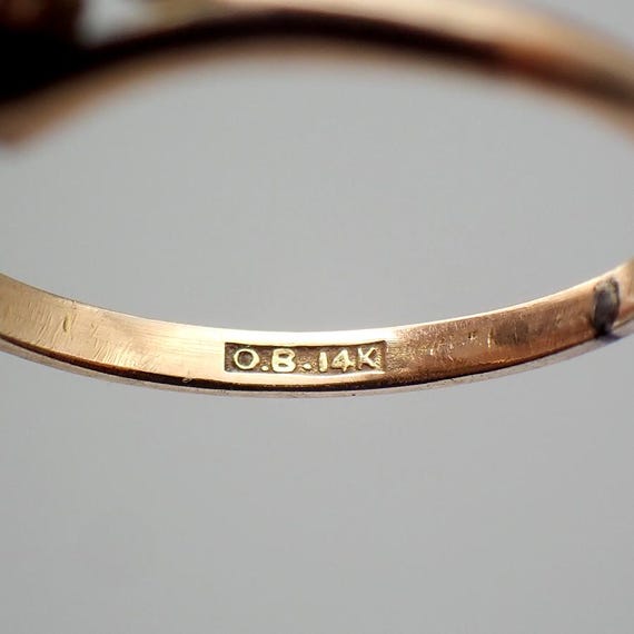 Antique Ring 14K Gold Diamond Ruby - image 4