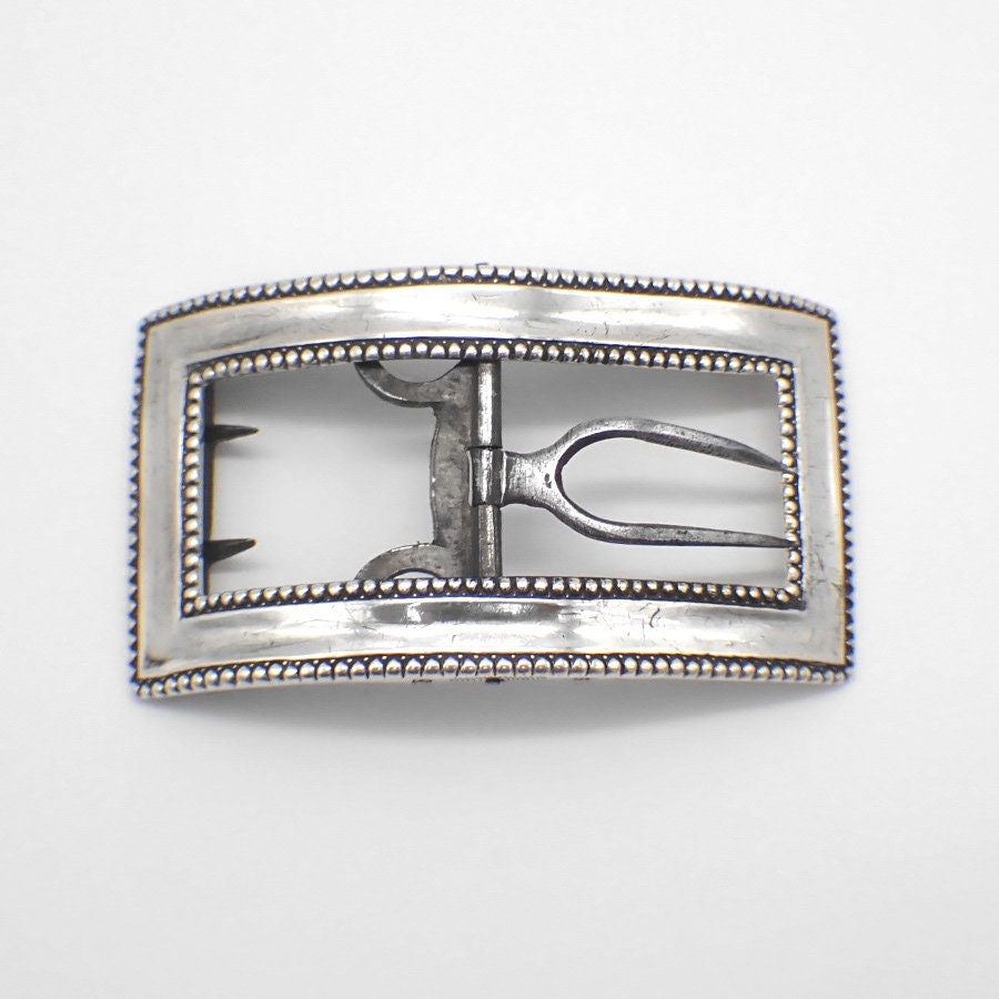 Antique L.W. Harris Victorian Cut Steel Belt Buckle Antique L.W. Harris Victorian Cut Steel Belt Buckle main image 3