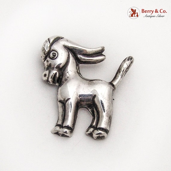 Renoir Donkey Brooch Handcrafted Sterling Silver