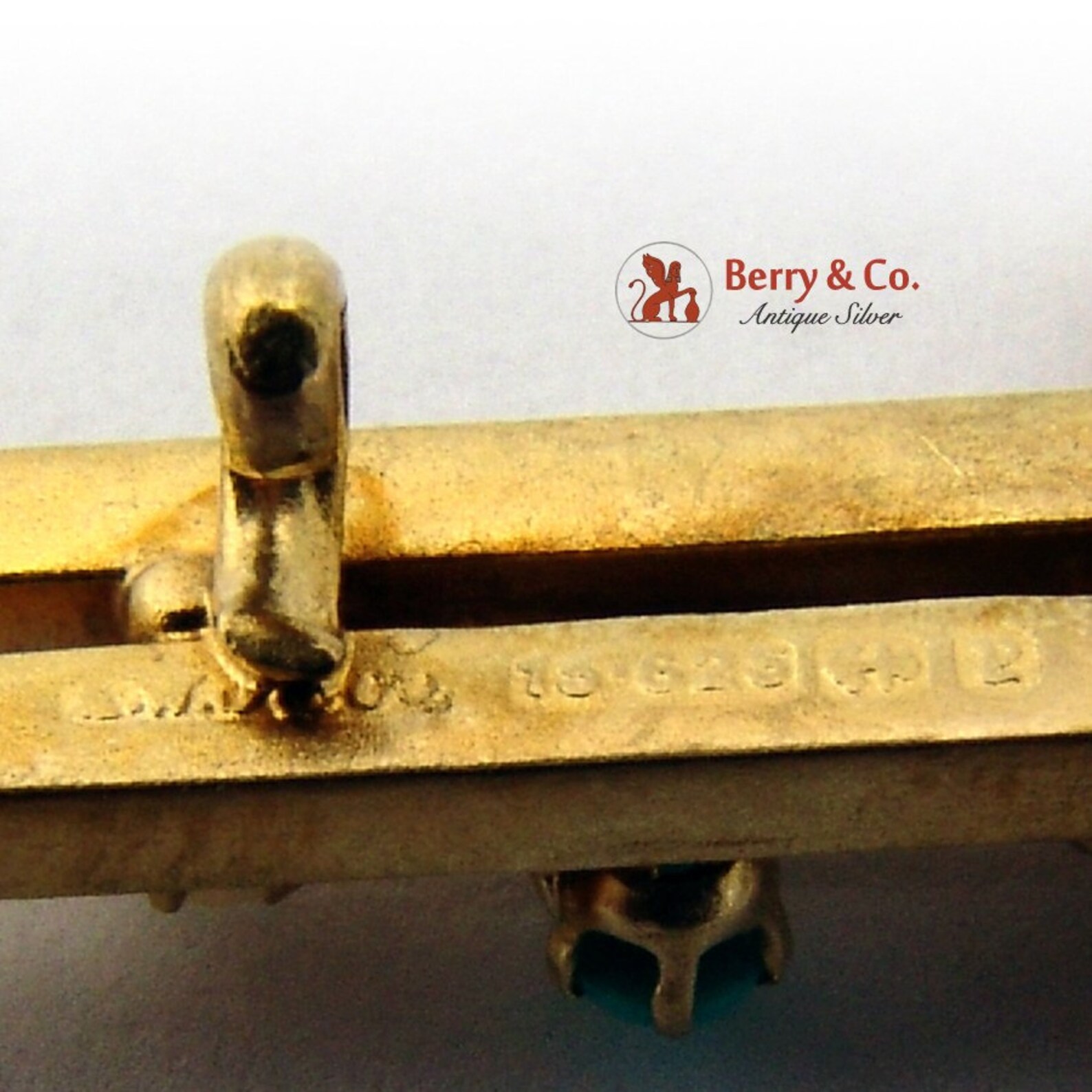 English Victorian 15K Gold Bar Pin Heart Seed Pearls Turquoise Etsy