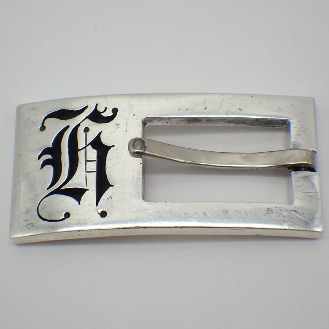 Boucle de ceinture DHI - ARGENT VIEILLI | Deco Cuir