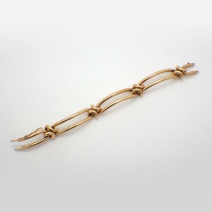 Paperclip Chain Bracelet 18K Yellow Gold