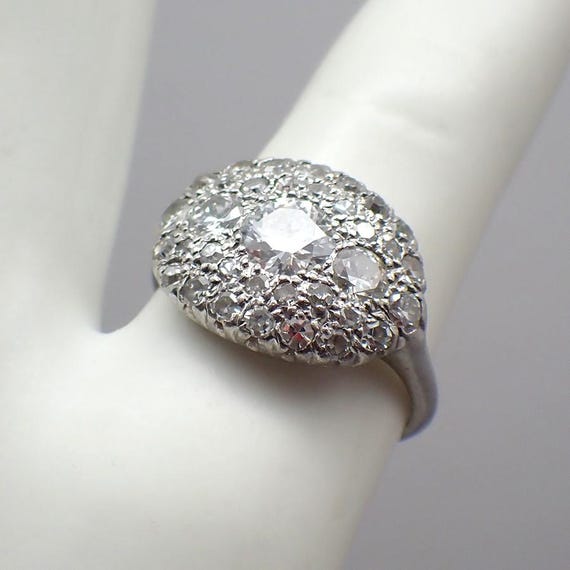Diamond Cluster Platinum Ring