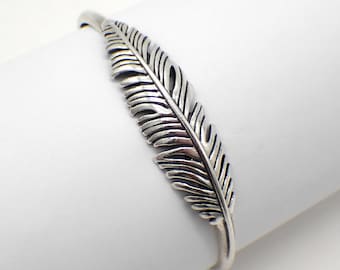 Carolyn Pollack Feather Cuff Bracelet Sterling Silver