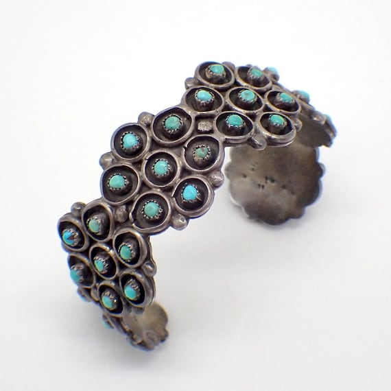 Snake Eye Turquoise Cuff Bracelet Sterling Silver