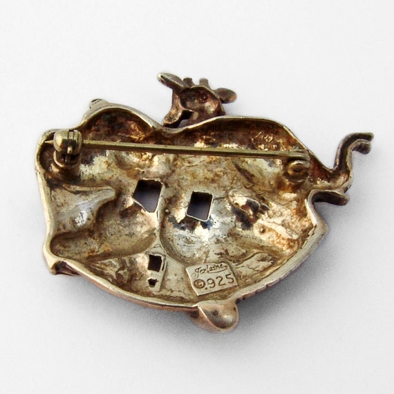 Jezlaine Noahs Ark Brooch Sterling Silver - image 2