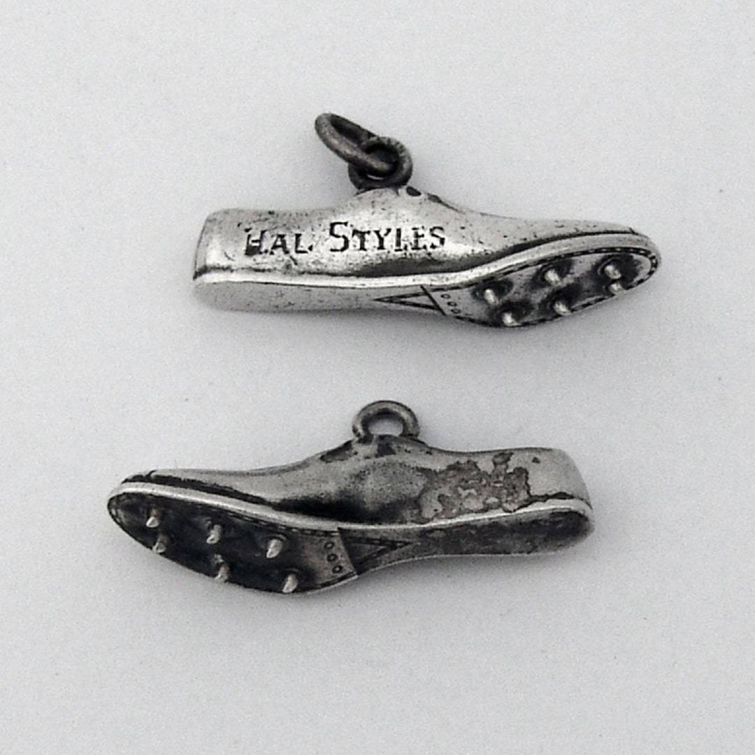 Football Shoes Charms Pair Steling Silver 1949 - Etsy