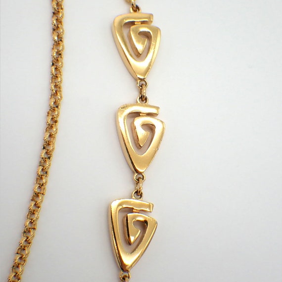 Authentic Givenchy Mixed Link Necklace Gold Tone … - image 2