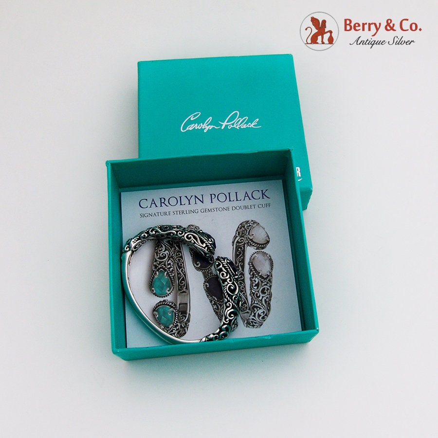 Carolyn Pollack Sterling Signature Gemstone Doublet Cuff - Etsy 日本