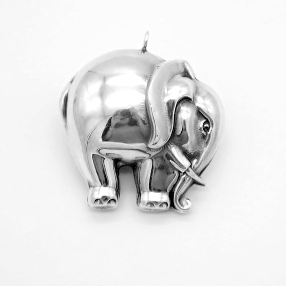 Elephant Pendant Ornament Sterling Silver - image 2