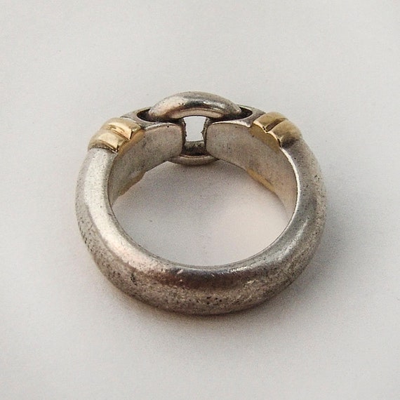 Tiffany Buckle Ring Gold Bands Sterling Silver Italy Etsy Australia