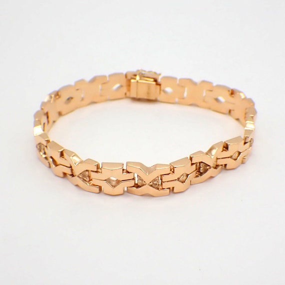 Art Deco Style Bracelet 18K Rose Gold Italy