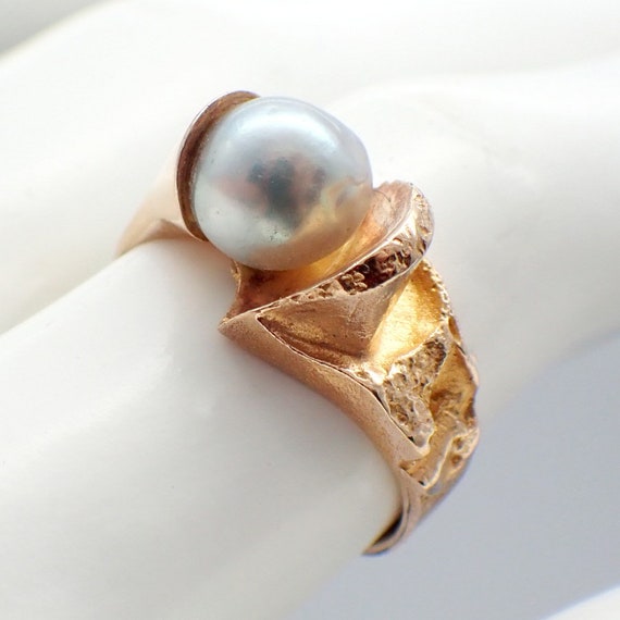 Cultured Pearl Ring 14K Gold