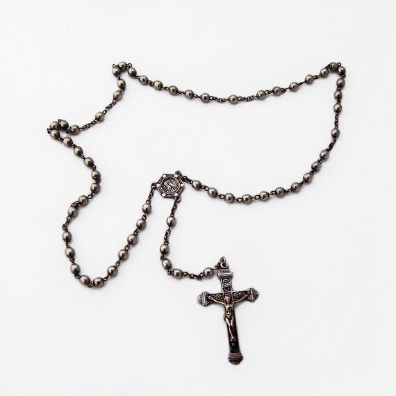 Sterling silver shop rosary crucifix