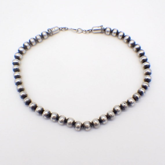 Sterling Silver Bead Necklace - image 2