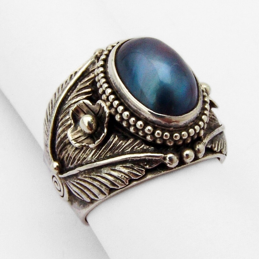 Merav Rings Mabe Pearl Ring Sterling Silver Doron Merav Indonesia - Etsy