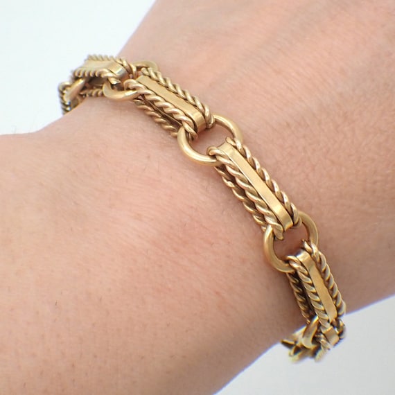 Ornate Chain Bracelet 14K Gold