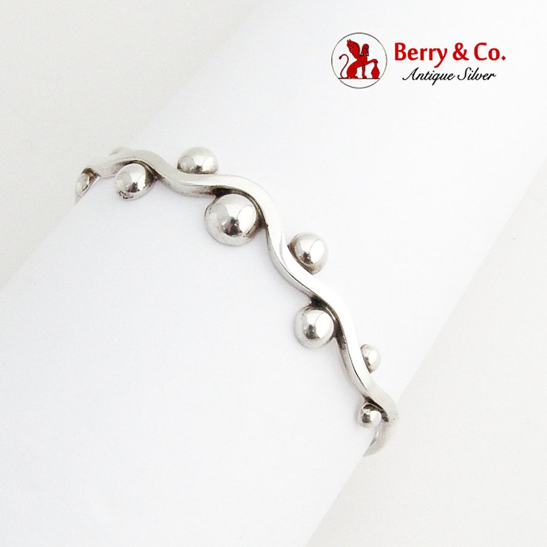 ブレスレット Bubble Arm Bangle (Silver) Wave and Bubble Design Cuff Bracelet Sterling Silver - Etsy