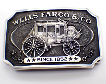 Wells Fargo Belt Buckle Sterling Silver 1973
