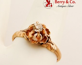 Buttercup Setting Diamond Ring 14K Gold