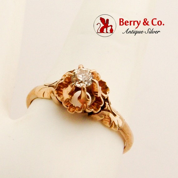 Buttercup Setting Diamond Ring 14K Gold