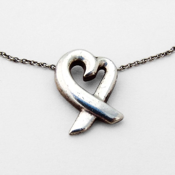 Tiffany Paloma Picasso Collier coeur Sterling Argent - Etsy France