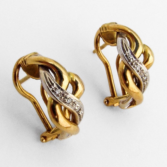 IBB 9ct Gold Double Half Hoop Earrings, Gold at John Lewis & Partners